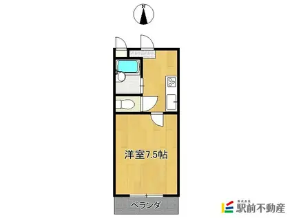 ハイツケンシー本庄I(1K/2階)の間取り写真