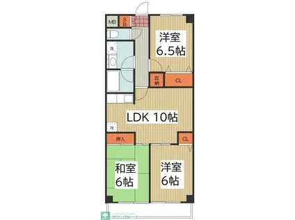 コスモポート草加(3LDK/4階)の間取り写真