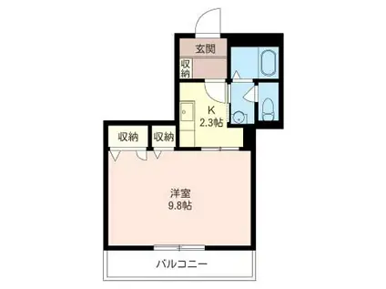 ブランドール大泉学園(1K/1階)の間取り写真