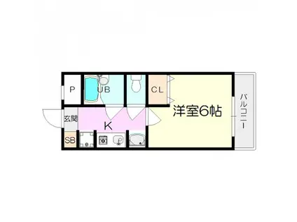 ステラハウス9(1K/4階)の間取り写真