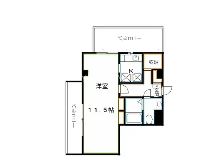 ドゥーエ武蔵小金井(1K/6階)の間取り写真