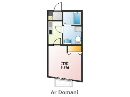 オルソ小根本フォーシーズンズII(1K/3階)の間取り写真