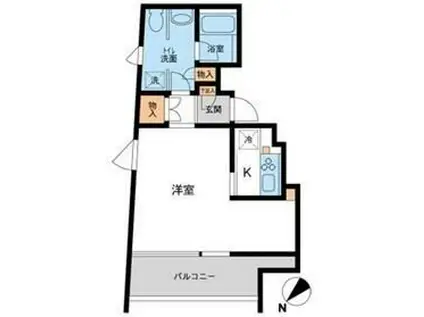 フレッグ赤坂(1K/5階)の間取り写真