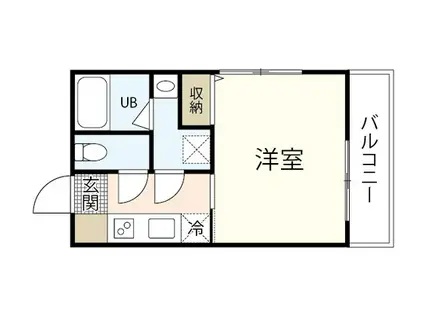 ANGE DE BONHEUR(1K/3階)の間取り写真