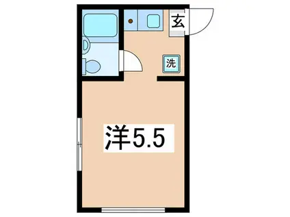 ホワイトキャビン高舟(ワンルーム/3階)の間取り写真