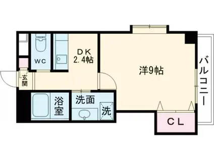 PALMED OR(1K/2階)の間取り写真