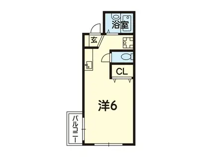 ライズ本荘(ワンルーム/3階)の間取り写真