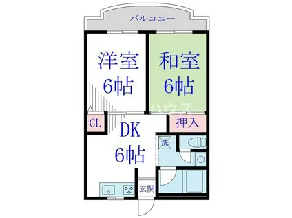プログレス幕張本郷(2DK/4階)の間取り写真