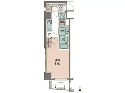 トワ・テ・メゾン(1K/2階)の間取り写真