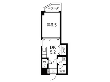 愛知和光ビル(1DK/3階)の間取り写真