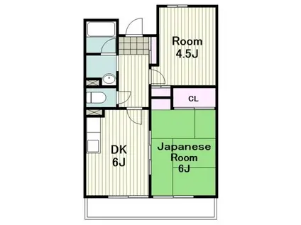 エルム大倉山第9(2DK/3階)の間取り写真