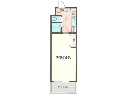 コートタジュール(1K/3階)の間取り写真