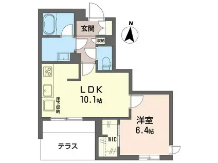 シャーメゾン大和東レジデンス(1LDK/1階)の間取り写真