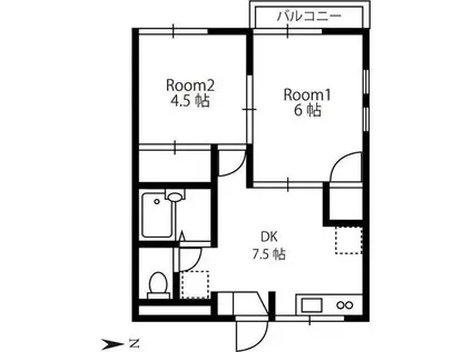 メゾンレジーナ(2DK/2階)の間取り写真