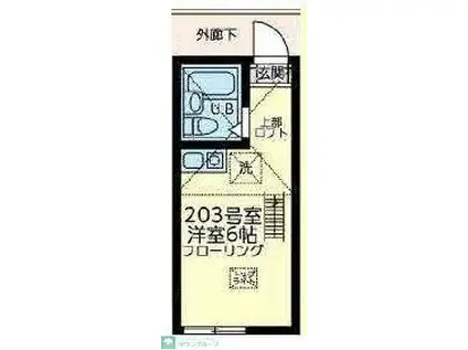 ユナイト白楽シルヴィバレンタイン(ワンルーム/2階)の間取り写真