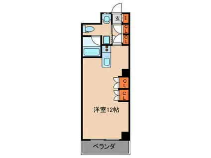 FAAD(ワンルーム/4階)の間取り写真