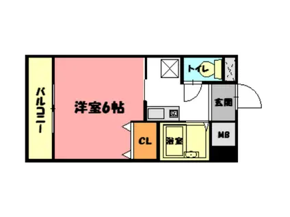 パレス西江井島(1K/3階)の間取り写真