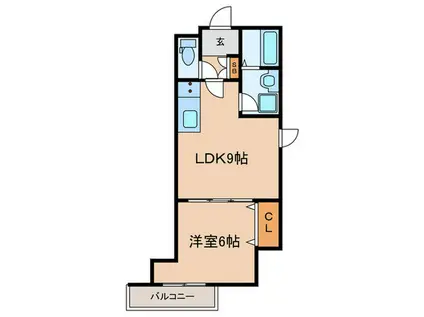 エクラシア園田(1LDK/1階)の間取り写真