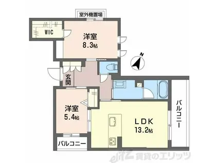 シャーメゾン ラヴィ(2LDK/3階)の間取り写真