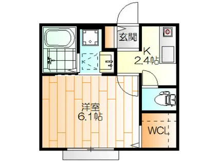 WILLO HIYOSHI(1K/1階)の間取り写真