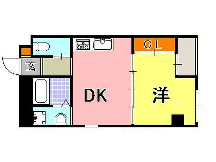 BELLTREE三宮ANNEX(1DK/6階)の間取り写真