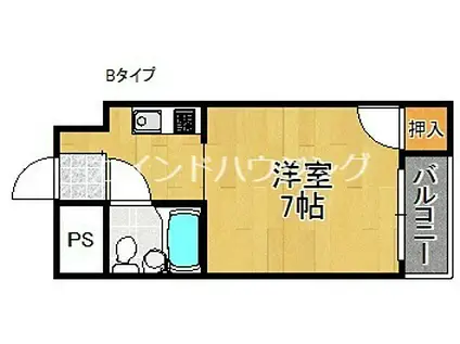 シティーハイツ住之江公園(1K/3階)の間取り写真