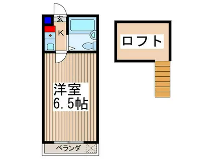シティパレス緑町(1K/2階)の間取り写真