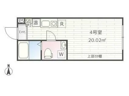 翔 つばさ(ワンルーム/2階)の間取り写真