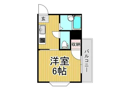 アイランド上之園(1K/4階)の間取り写真