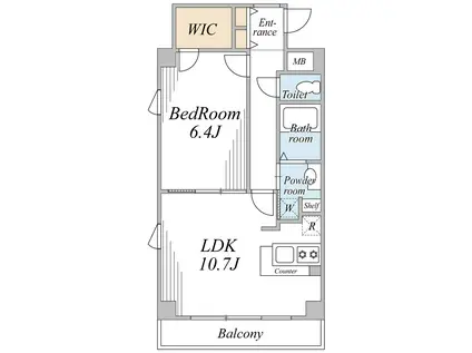 サニードエル(1LDK/3階)の間取り写真
