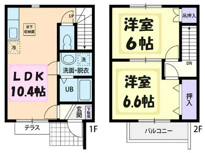 RONFAURE(2LDK/2階)の間取り写真