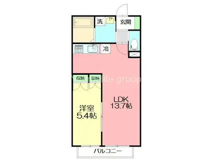 RAFFINATO湘南(1LDK/2階)の間取り写真