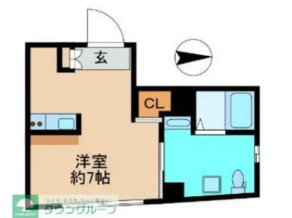 CLASSY NAKANOSAKAUE(1K/2階)の間取り写真