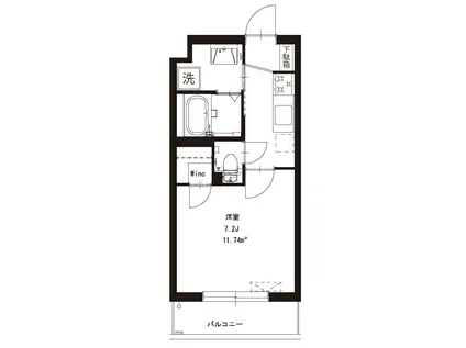 志幸81リリアン(1K/2階)の間取り写真