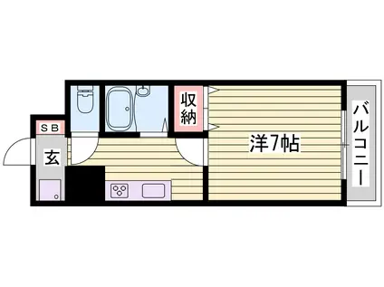 永田第2ビル(1K/3階)の間取り写真