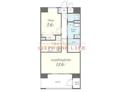 アーバンコート中央町(1LDK/3階)の間取り写真