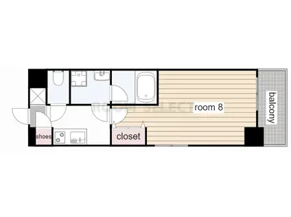 リヴシティ今池(1K/7階)の間取り写真