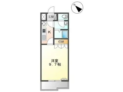 CANON(1K/1階)の間取り写真