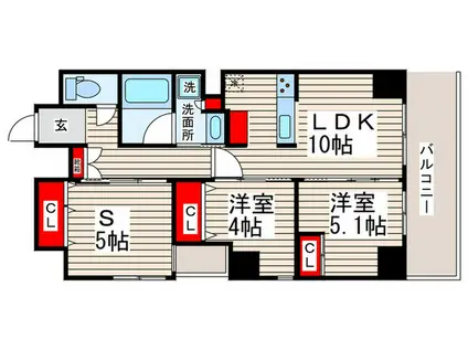 COLZA-KII(2SLDK/3階)の間取り写真