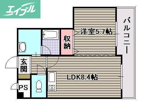 ラ・メゾン・セピア(1LDK/3階)の間取り写真
