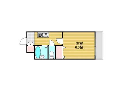 ベルデ十三(1K/3階)の間取り写真