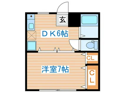 ボンメゾン(1DK/1階)の間取り写真