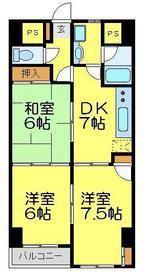 川越マンション(3DK/1階)の間取り写真
