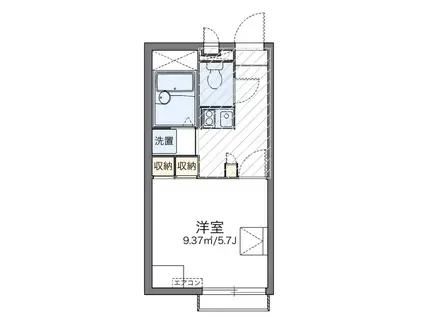 コーポ丸喜(1K/1階)の間取り写真