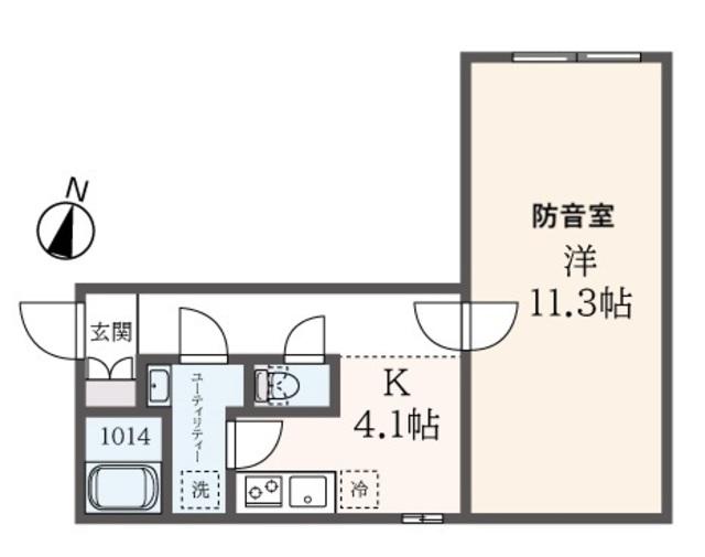 ラシクラス板橋本町(1DK/5階)の間取り写真