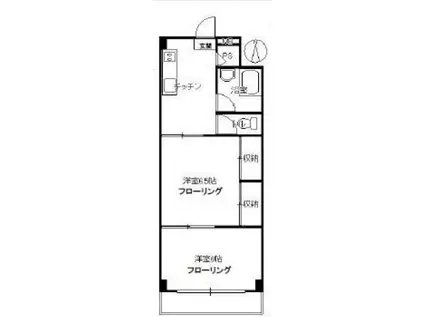 シントミプラザ(2DK/5階)の間取り写真