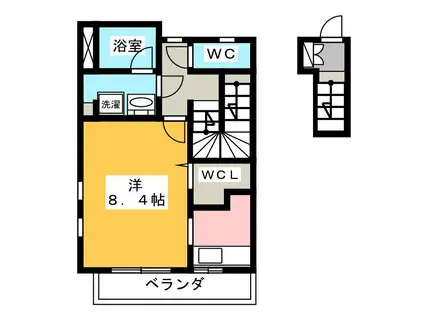 ルミネ・エクセレント・レジデンス(1K/2階)の間取り写真