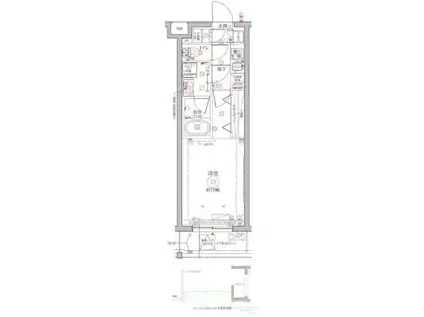 クレイシアIDZ祐天寺II(1K/3階)の間取り写真