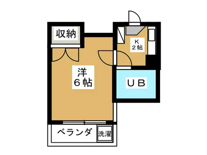 メイローズ原木(1K/1階)の間取り写真