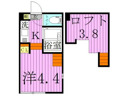 東武伊勢崎線 五反野駅 徒歩9分 2階建 築9年(ワンルーム/2階)の間取り写真